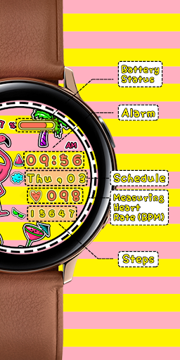 Cartoon Summer Patches_Watchfa Screen 2