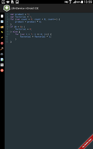 Simple Code Editor Screen 2