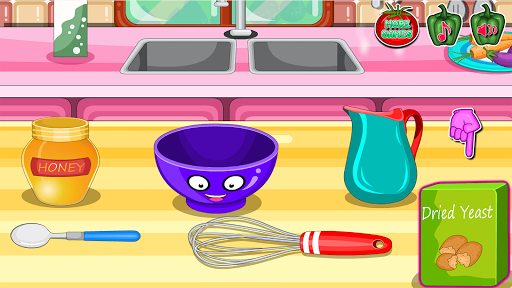 Android application pizza recipe girls cooking gam screenshort