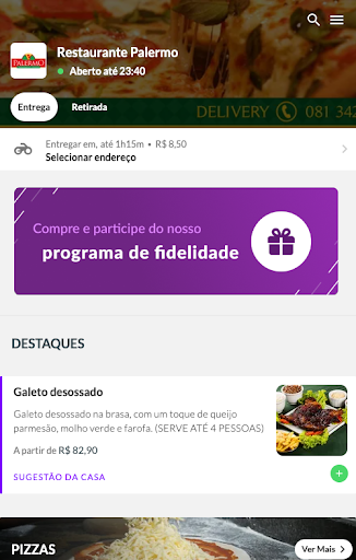 Android application Restaurante Palermo screenshort