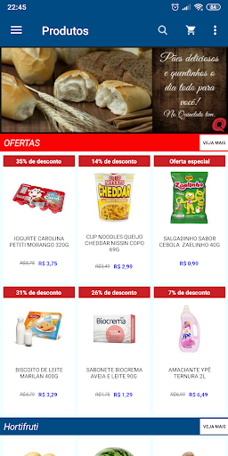Android application Supermercado Quinelato screenshort