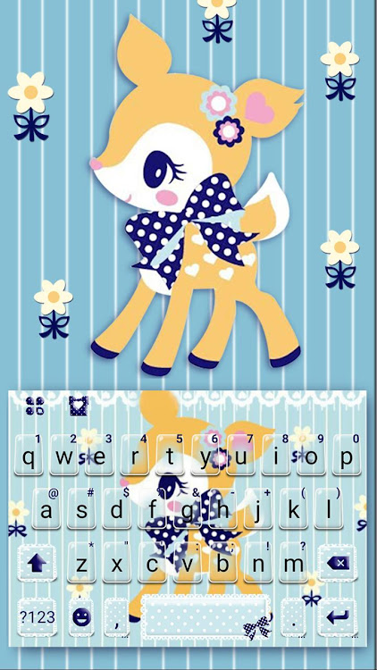 Cute Deer Bow Keyboard Theme - 2.0 - (Android)