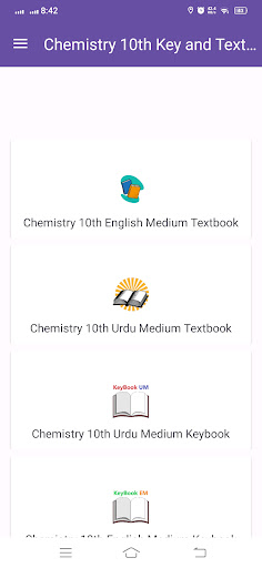 Android application Chemistry 10th Key Textbook screenshort