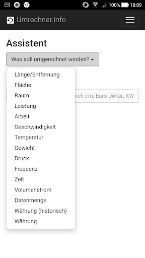 Umrechner.info Screen 2