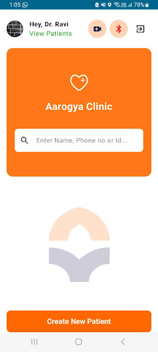 Android application Aarogya Clinic screenshort