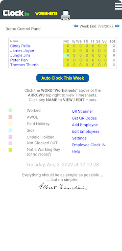 Clock.ie Screen 3