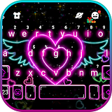 Neon Heart Wings Keyboard Theme icon