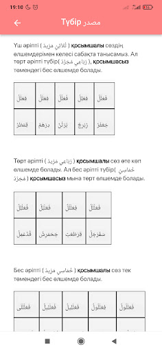 Сарф - араб тілі морфологиясы Screen 2