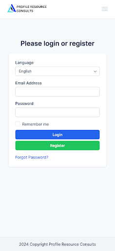 Android application Profile Crm Client screenshort