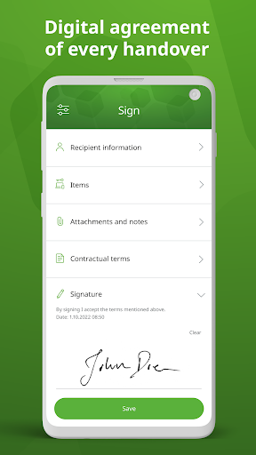 Android application LokiTime: manage keys & assets screenshort
