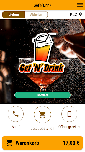 Android application Get’N’Drink screenshort