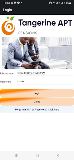 Tangerine APT Pensions Screen 2