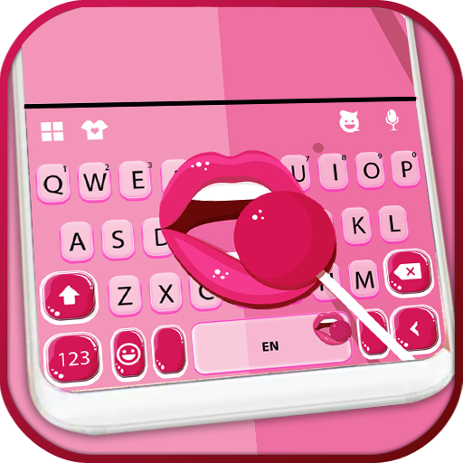 Pink Lollipop Sexy Lips Keyboa logo