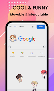 Captura de Pantalla 3 BTS Shimeji - Live Wallpaper android