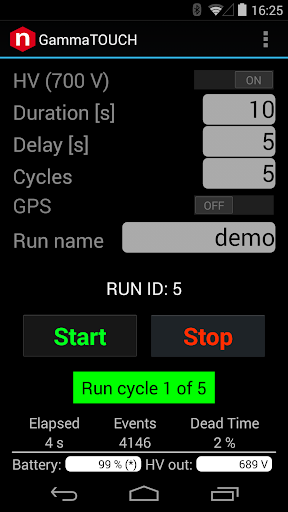 Android application GammaTOUCH screenshort