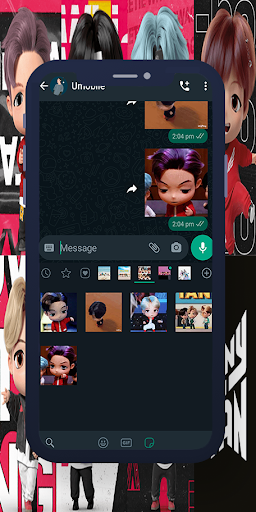 TinyTAN Animated WASticker Screen 3