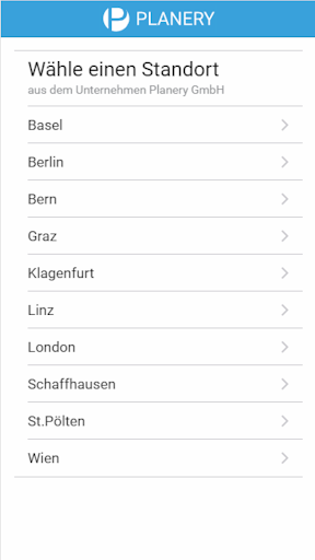 Android application Planery - Stempeluhr screenshort