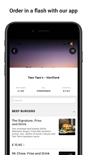 Android application Two Two's Food screenshort