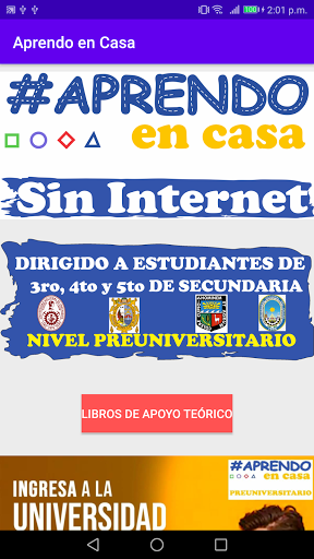 Android application Aprendo en casa screenshort