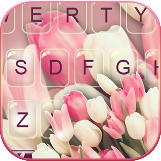 Girly Pink Tulip Keyboard Them 1.0 Icon