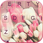 Cover Image of Скачать Girly Pink Tulip Keyboard Theme 1.0 APK
