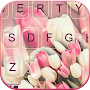 Girly Pink Tulip Keyboard Theme
