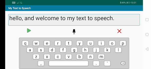 Android application My Text To Speech screenshort