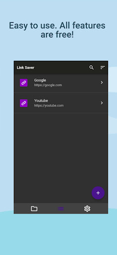 Android application Link Saver screenshort