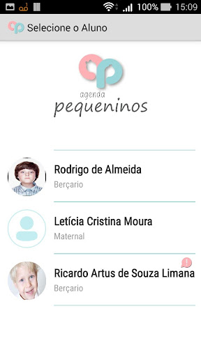 Android application Agenda Pequeninos screenshort