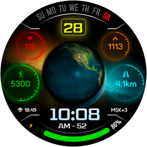 DIGI EARTH URX04 Watch face screenshot 19