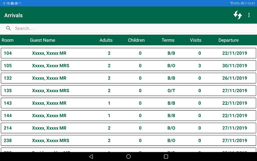 Android application Hotelware Guest Registration screenshort