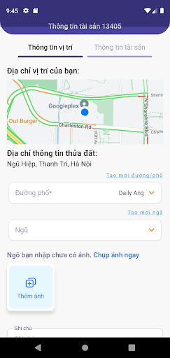 Android application Thu thập dữ liệu - CenHomes screenshort