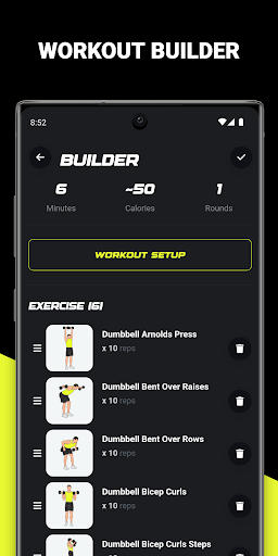 Screenshot of Dumbbell Training App