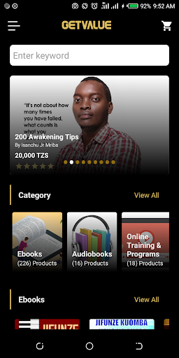 Android application GetValue screenshort