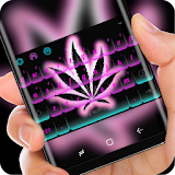 Marijuana Keyboard Neon Purple Weed Theme icon