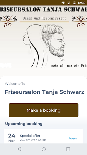 Android application Friseursalon Tanja Schwarz screenshort