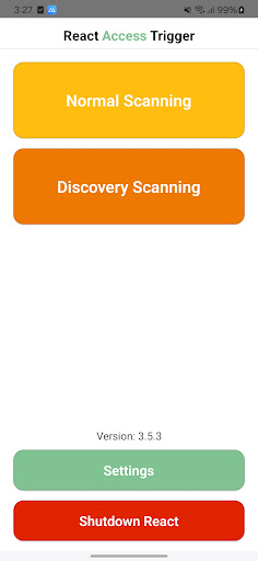 Android application React Access Trigger screenshort