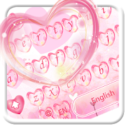 Cute Pink Heart keyboard Theme  Icon