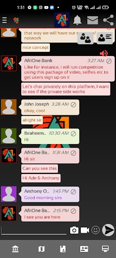 Android application AfriOne Community screenshort