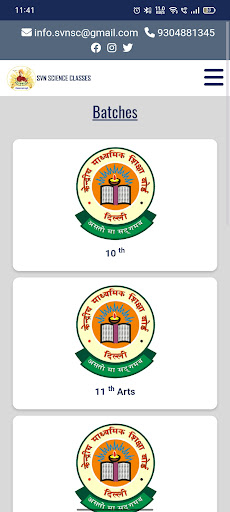 SVN Science Classes Screen 3