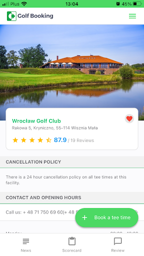 Golf Booking Screen 3