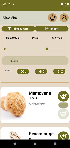 Android application SlowVita screenshort