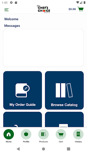 Android application Chef's Choice Checkout screenshort