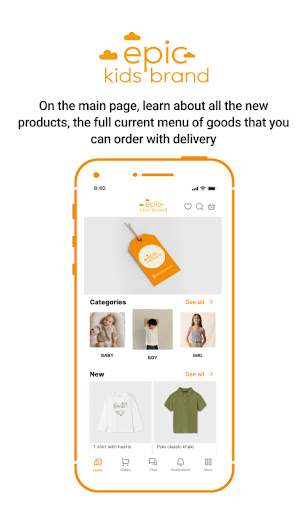 Android application Epic brand screenshort