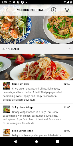 Android application Muckuk Pad Thai screenshort