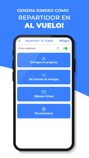 Android application Repartidor Al Vuelo! screenshort