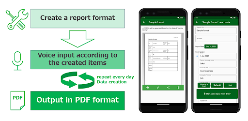 Android application Voice Reorter screenshort