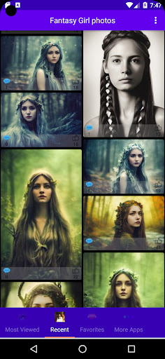 Android application Fantasy Girl photos screenshort