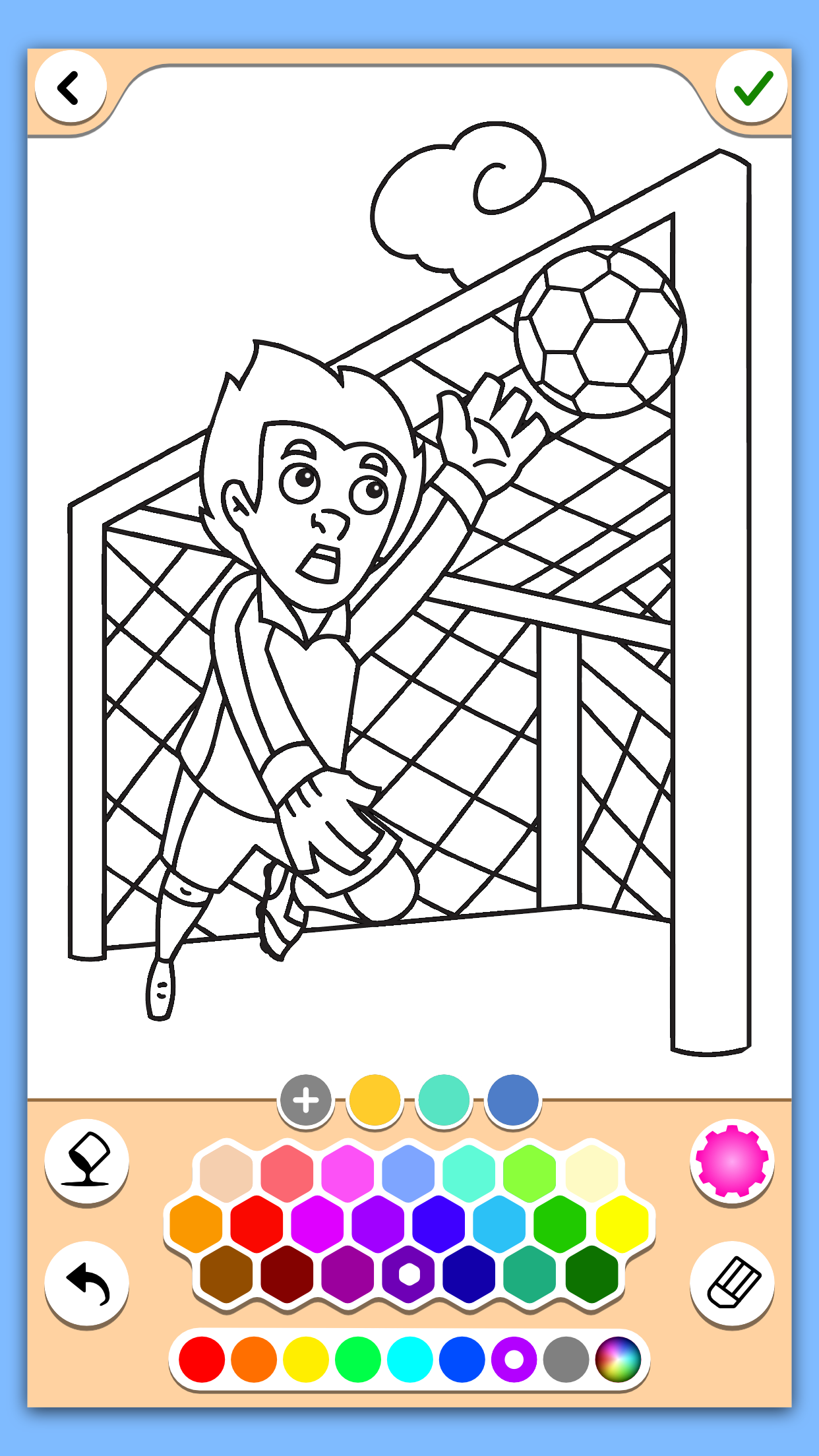 Android application Football coloring book game screenshort