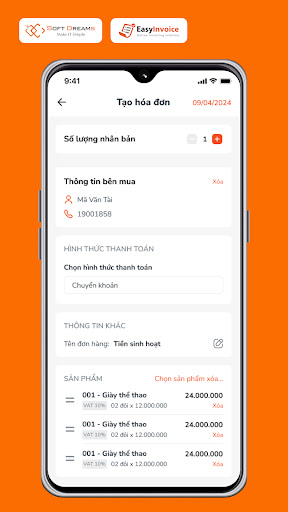 Hoá đơn điện tử EasyInvoice Screen 3